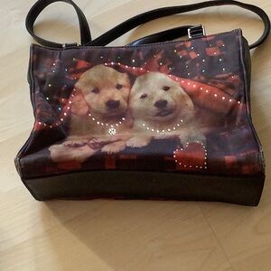 Charming Puppy Print Women's Bag